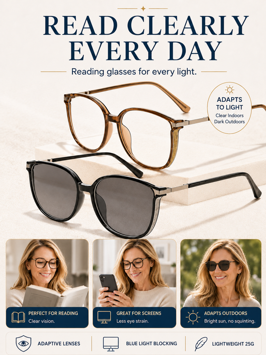 🔥 Limited Time Reading Glasses 🤓💙💙 Stylish photochromic anti-blue light reading glasses