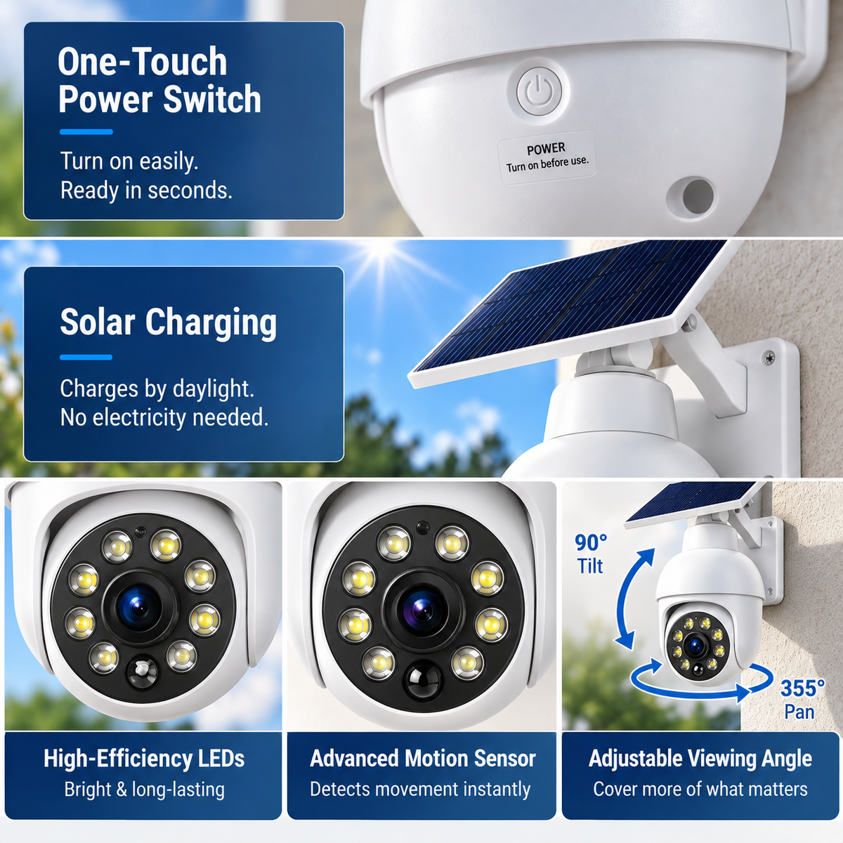 ⏰Limited Time-50% OFF🔥Solar Powered Simulated Surveillance Camera Street Light