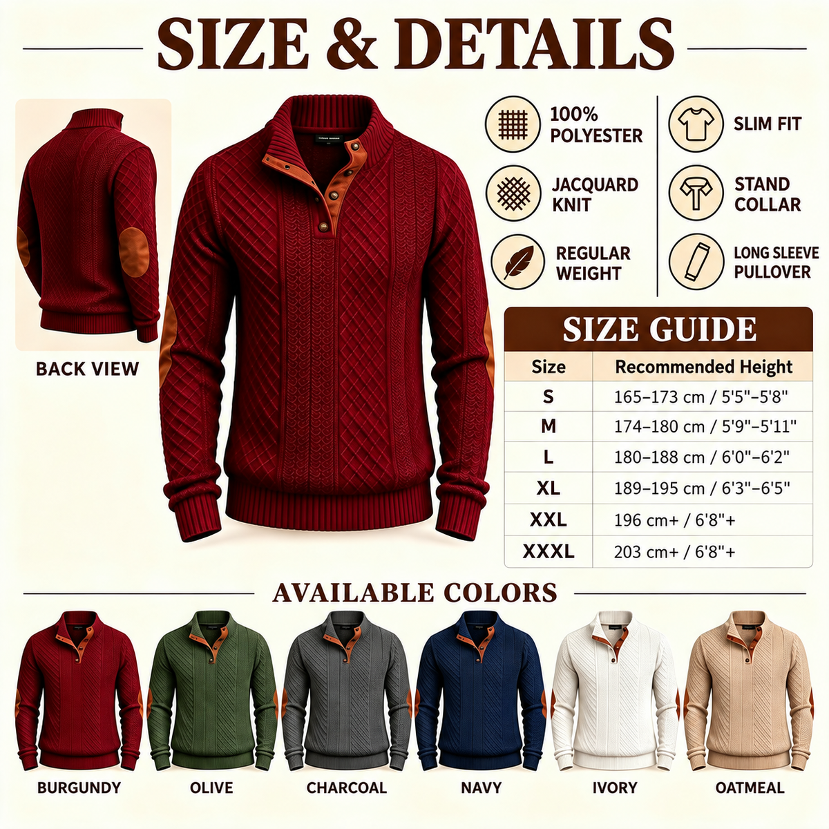 ⚡50% OFF🧶 Knit Henley Sweater✨ Soft, Warm & Cozy