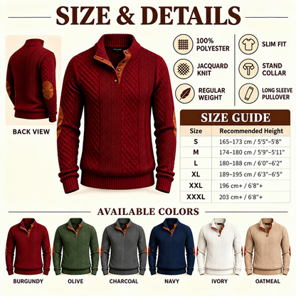 ⚡50% OFF🧶 Knit Henley Sweater✨ Soft, Warm & Cozy