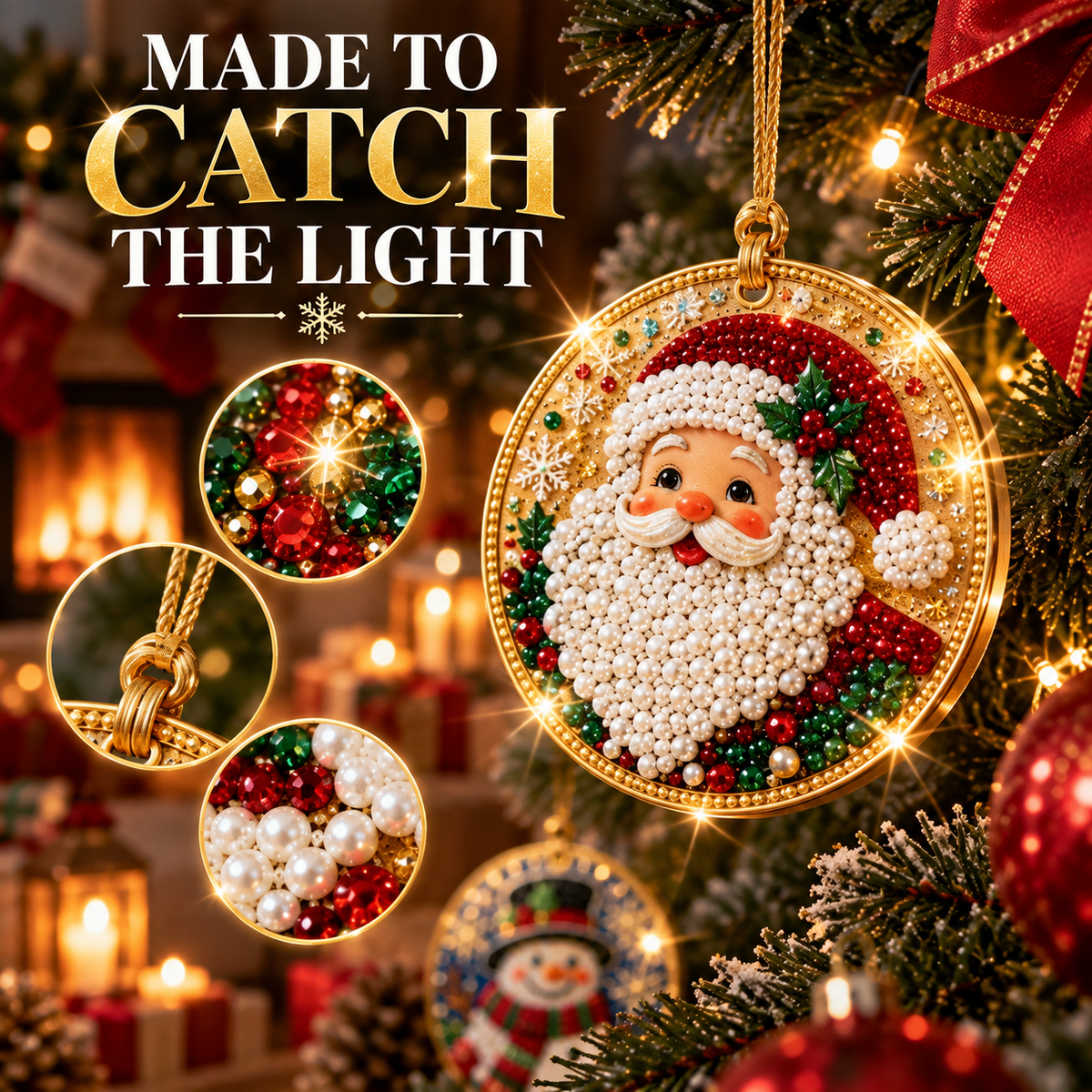 ⚡ 50% OFF🎄 6/12 Pcs Christmas DIY Diamond Painting Ornament Kit✨ Xmas Tree Hanging Pendant