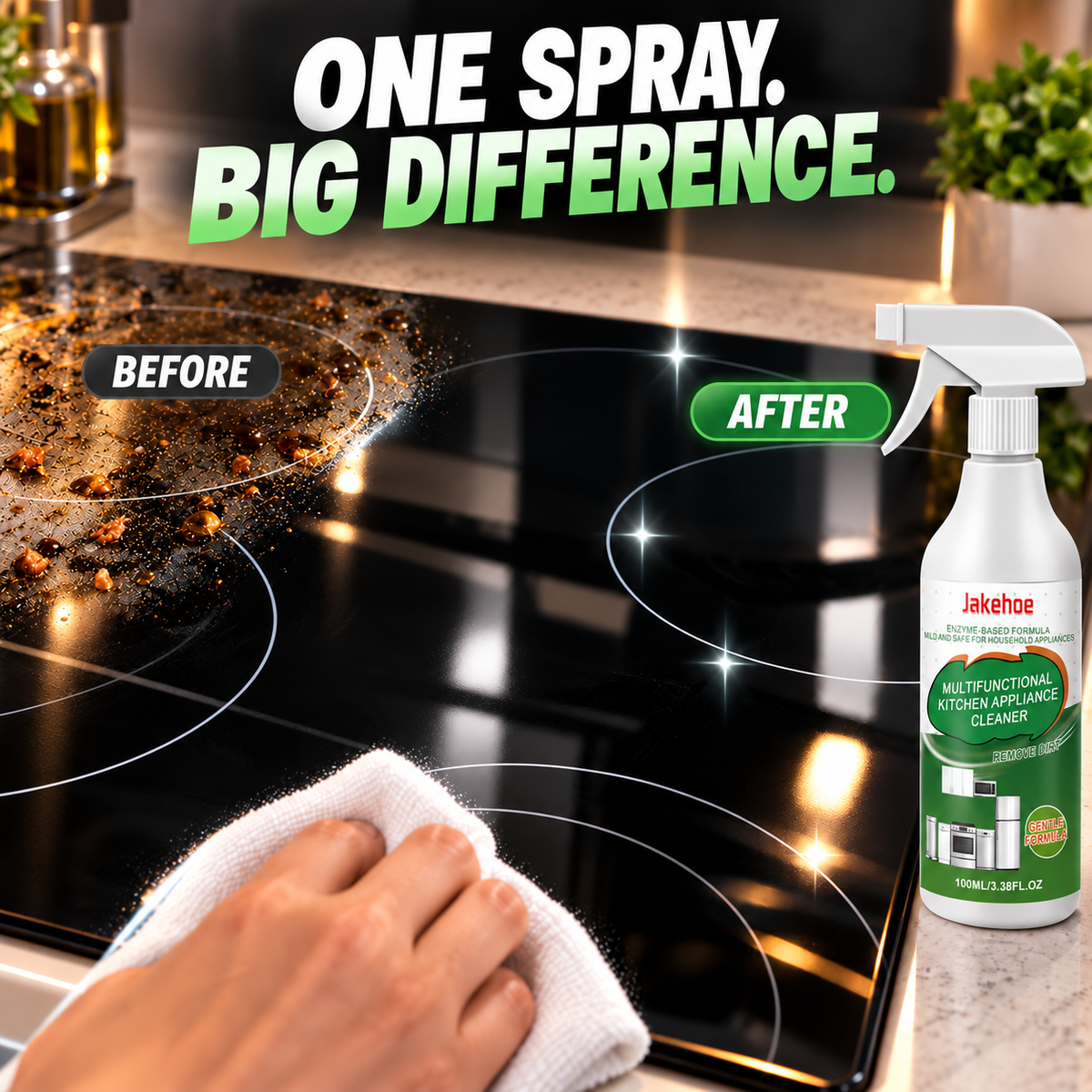 💥 50% OFF🧴 Kitchen Appliance Cleaner✨ Cuts Grease & Adds Shine