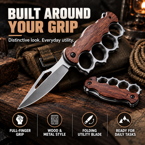 🔥Limited Time 50% OFF🗡️ Tiger Finger Grip EDC Utility Tool✨ Foldable, Compact & Ready to Carry