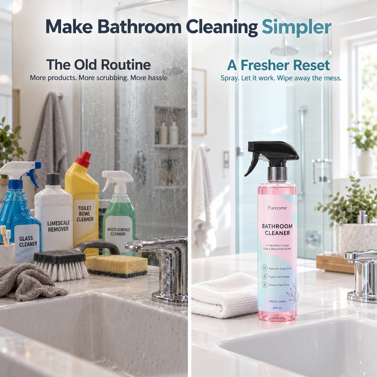 💥 Flash Sale🚿 Bathroom Cleaner🌿 Safe for Kids & Pets, Instant Freshness