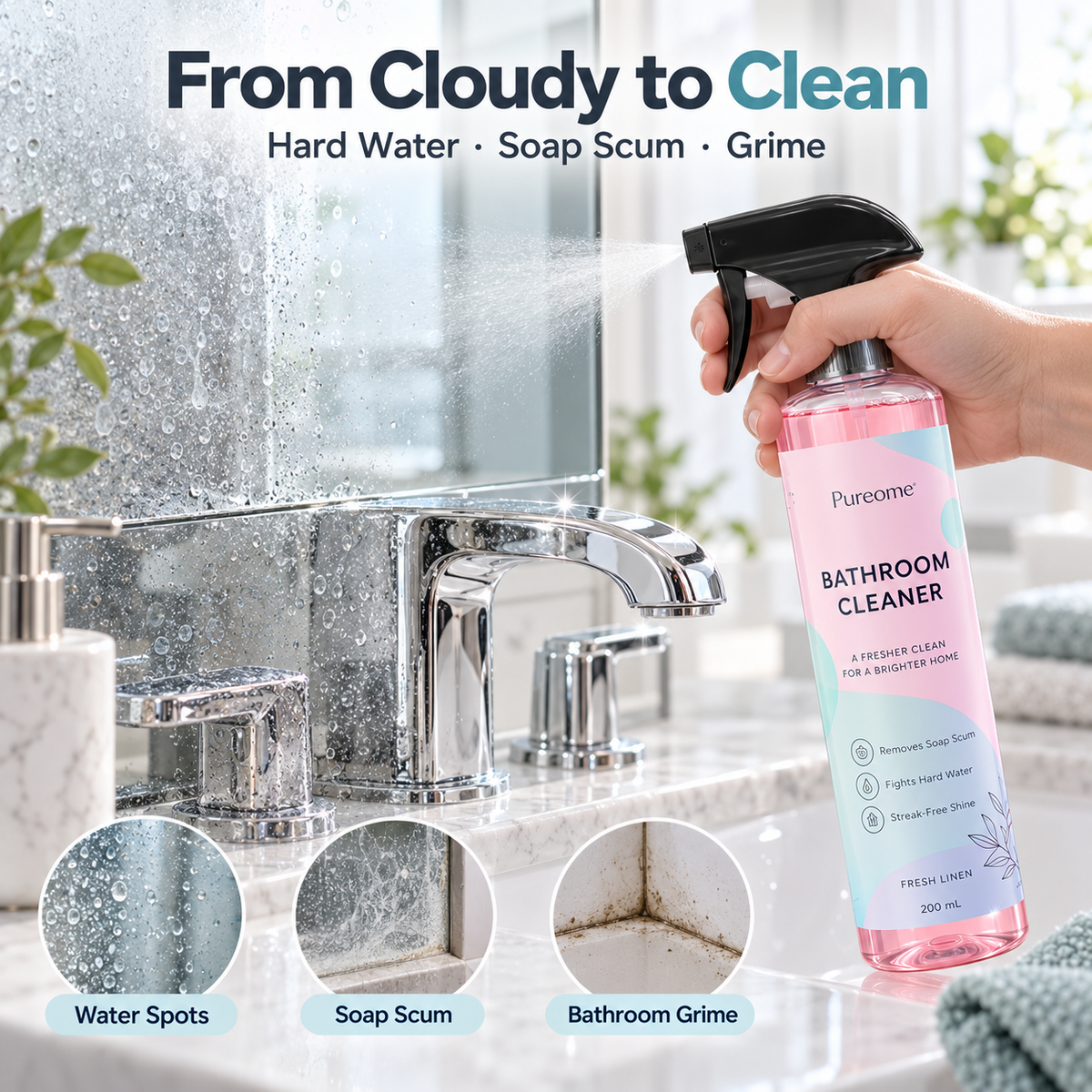 💥 Flash Sale🚿 Bathroom Cleaner🌿 Safe for Kids & Pets, Instant Freshness