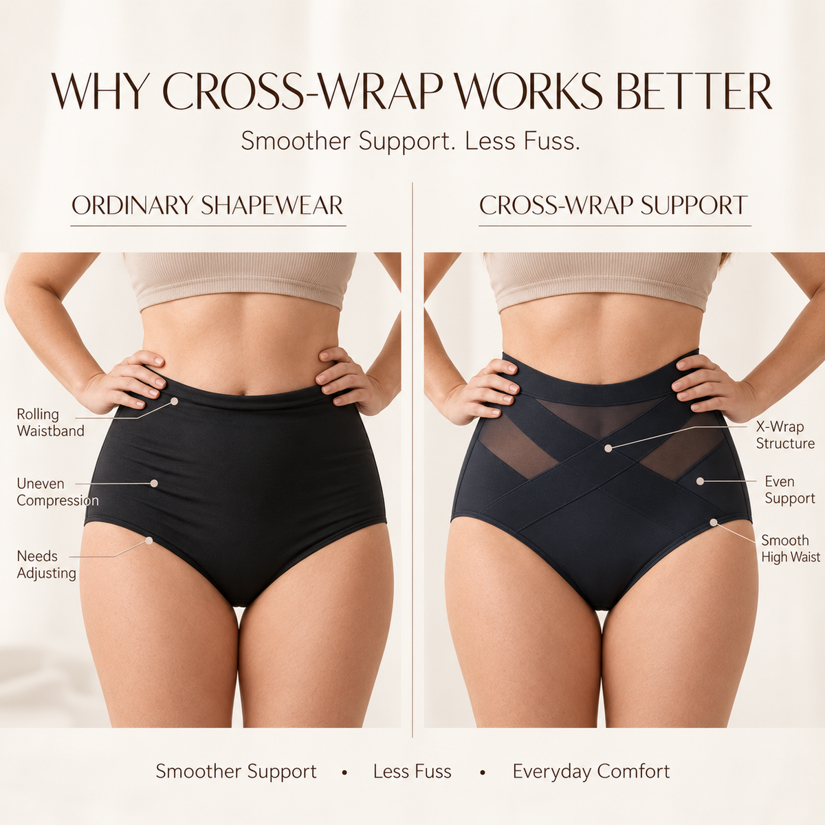 High‑Waist Tummy Control Seamless Shaping Panties