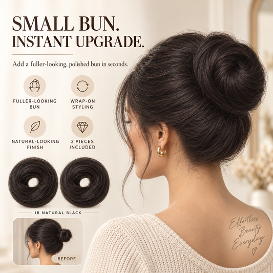 Fuller Bun in Seconds | 2-Pack Messy Bun Hair Extensions
