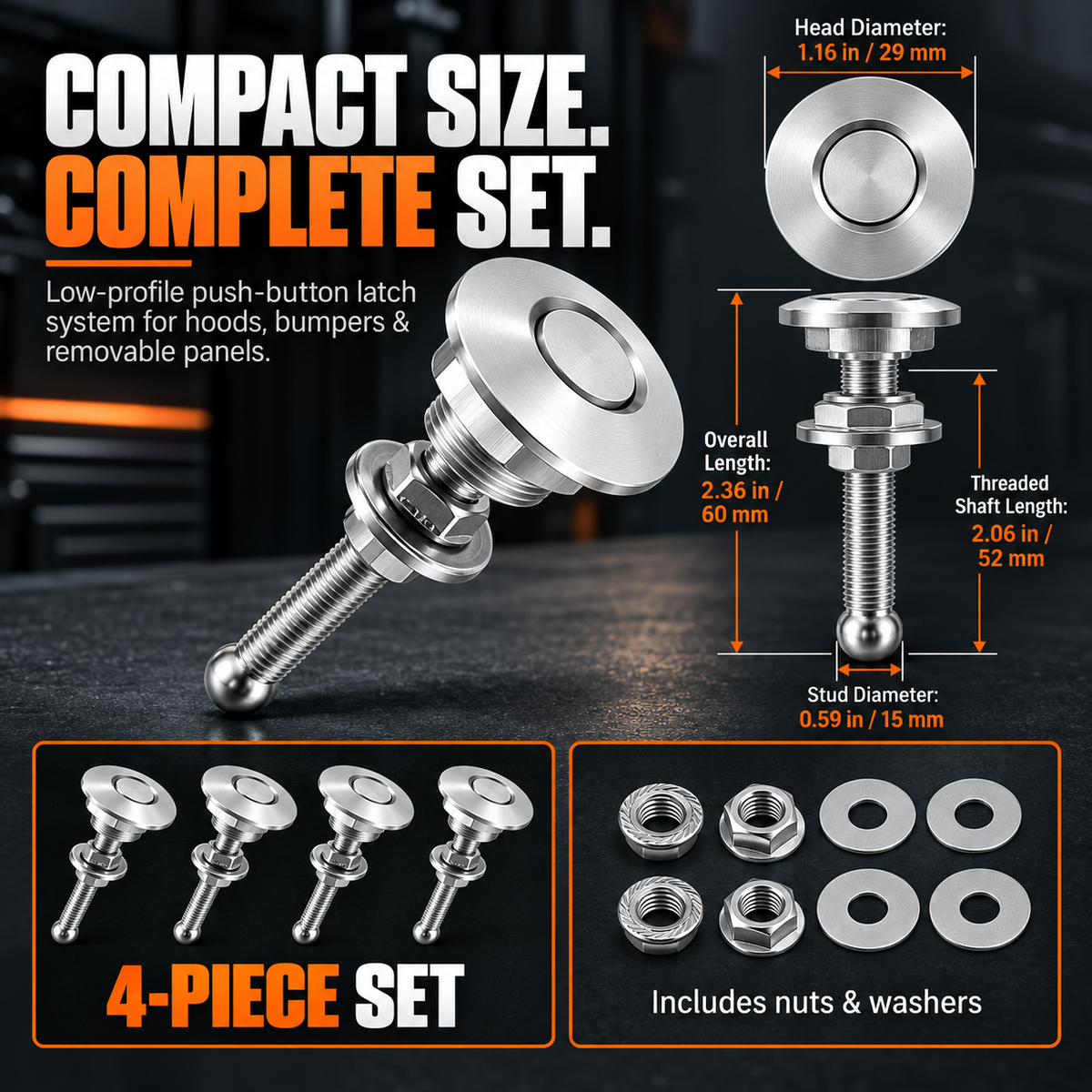 🔒 4Pcs Universal Aluminum Quick‑Release Lock Latches – Secure & Easy Access! ⚡