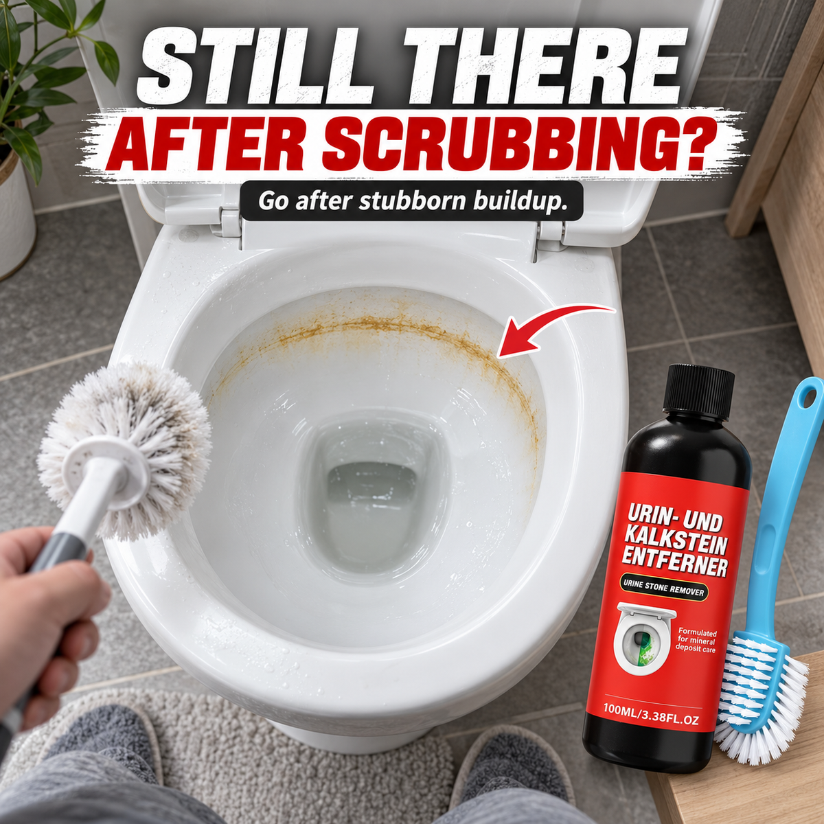 ⏰ Final 6 Hours 50% OFF 🚽 Heavy Duty Limescale & Urine Stain Remover | Stubborn Stain Rescue