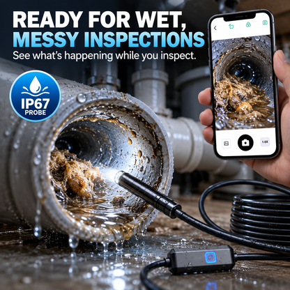 🔥50% OFF🔍 16.4FT HD Endoscope Camera with Light | iPhone & Android Inspection Borescope