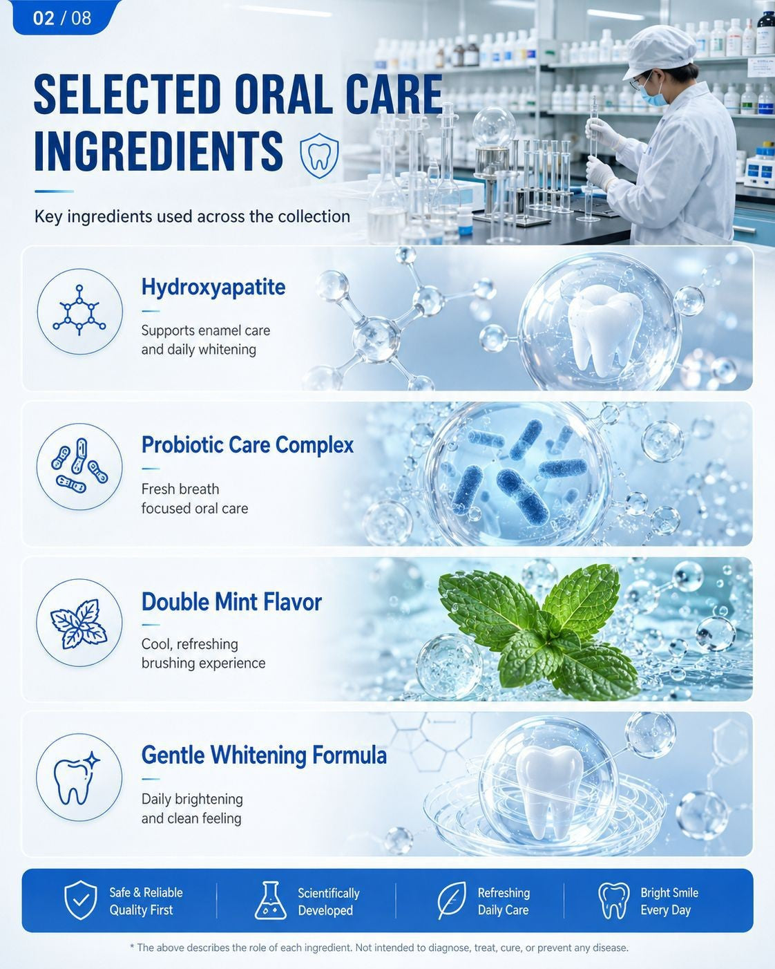 🦷 Probiotic Whitening Toothpaste Set – Stain Removal, Fresh Breath & Brightening Care
