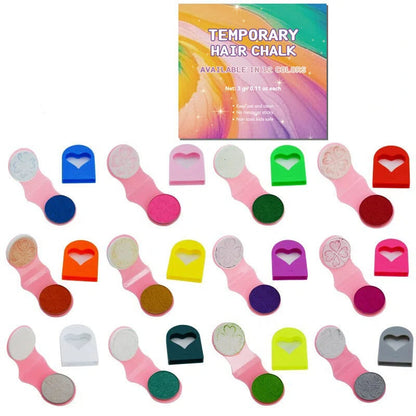 🔥Last Day 50% OFF🌈12-Color Temporary Hair Chalk Applicator Set