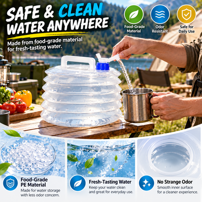 💥Limited Time 50% OFF🏆Foldable Camping Water Container – 5L/10L/15L Portable Water Bucket