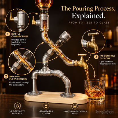 🔥Limited Time 50% OFF🔥 Premium Fencing-Inspired Beverage Dispenser – Elegant Brass Tap & Industrial Home Décor
