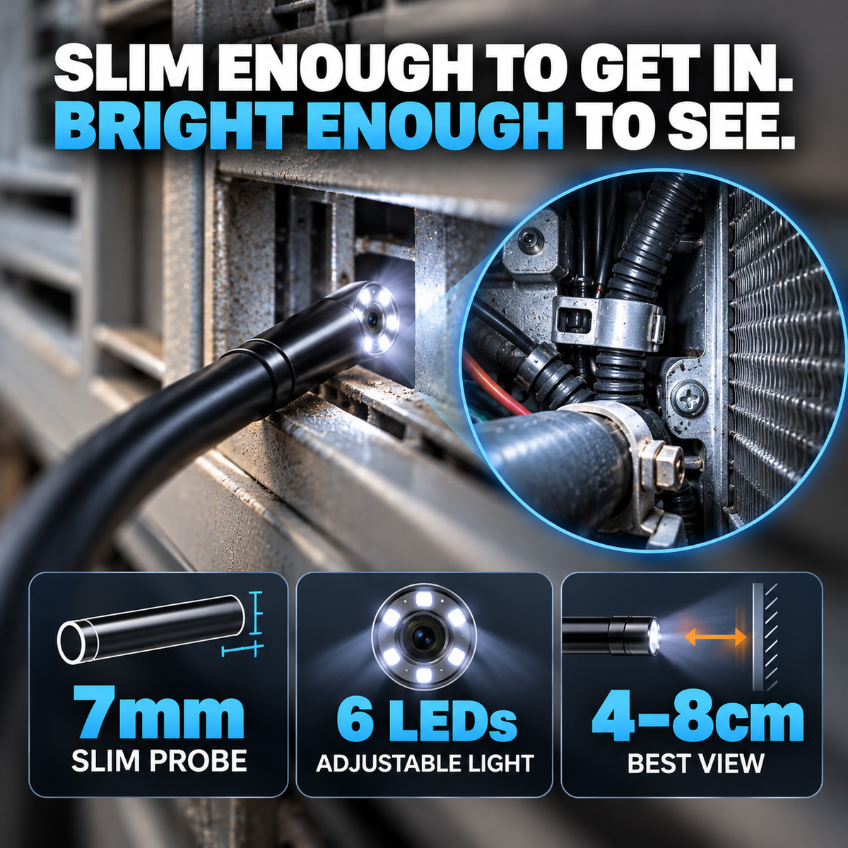 🔥50% OFF🔍 16.4FT HD Endoscope Camera with Light | iPhone & Android Inspection Borescope
