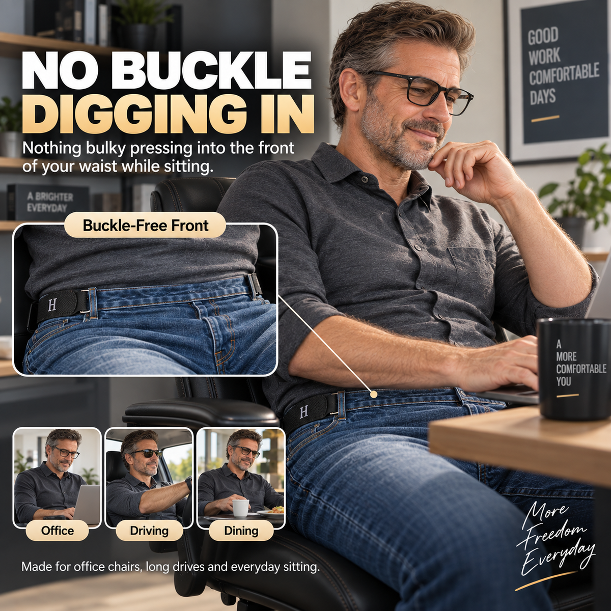 Buckle-Free Elastic Belt | Adjustable Stretch Waist Belt