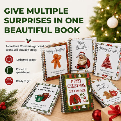 🔥 Last Day 50% OFF 🔥 Christmas Gift Card Book – 12 Gift Card Pages & Personal Message Holder - zenxashop