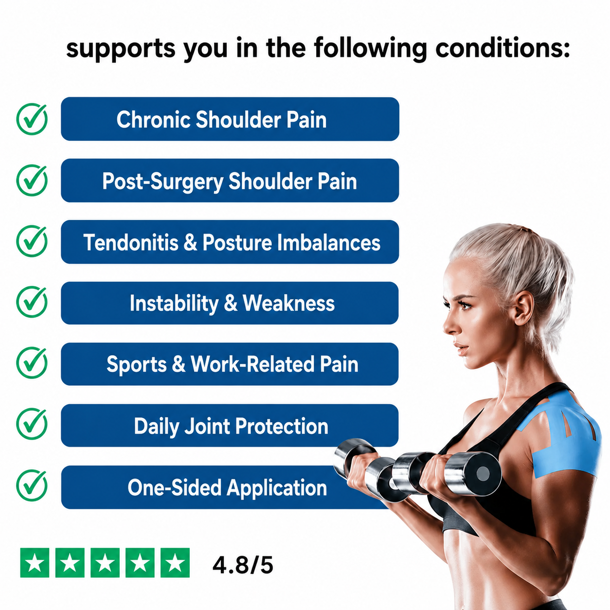 🔥Limited Time-50% OFF🔥Kinesiology Reduce Shoulder Pain & Knee Tape