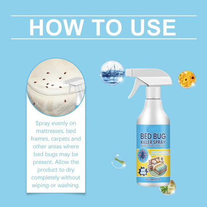 Bed Bug Killer Spray - Plant-Based, Safe for Kids & Pets
