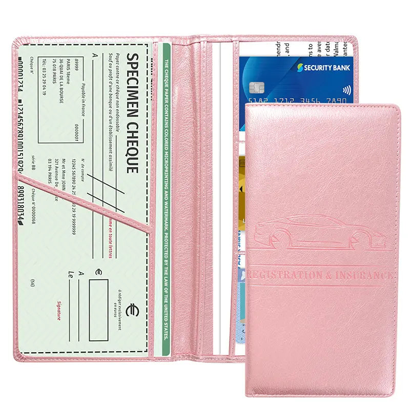 🗃️Car Registration & Insurance Card Holder, Magnetic Closure Vehicle Organizer, Car Essential Document Wallet