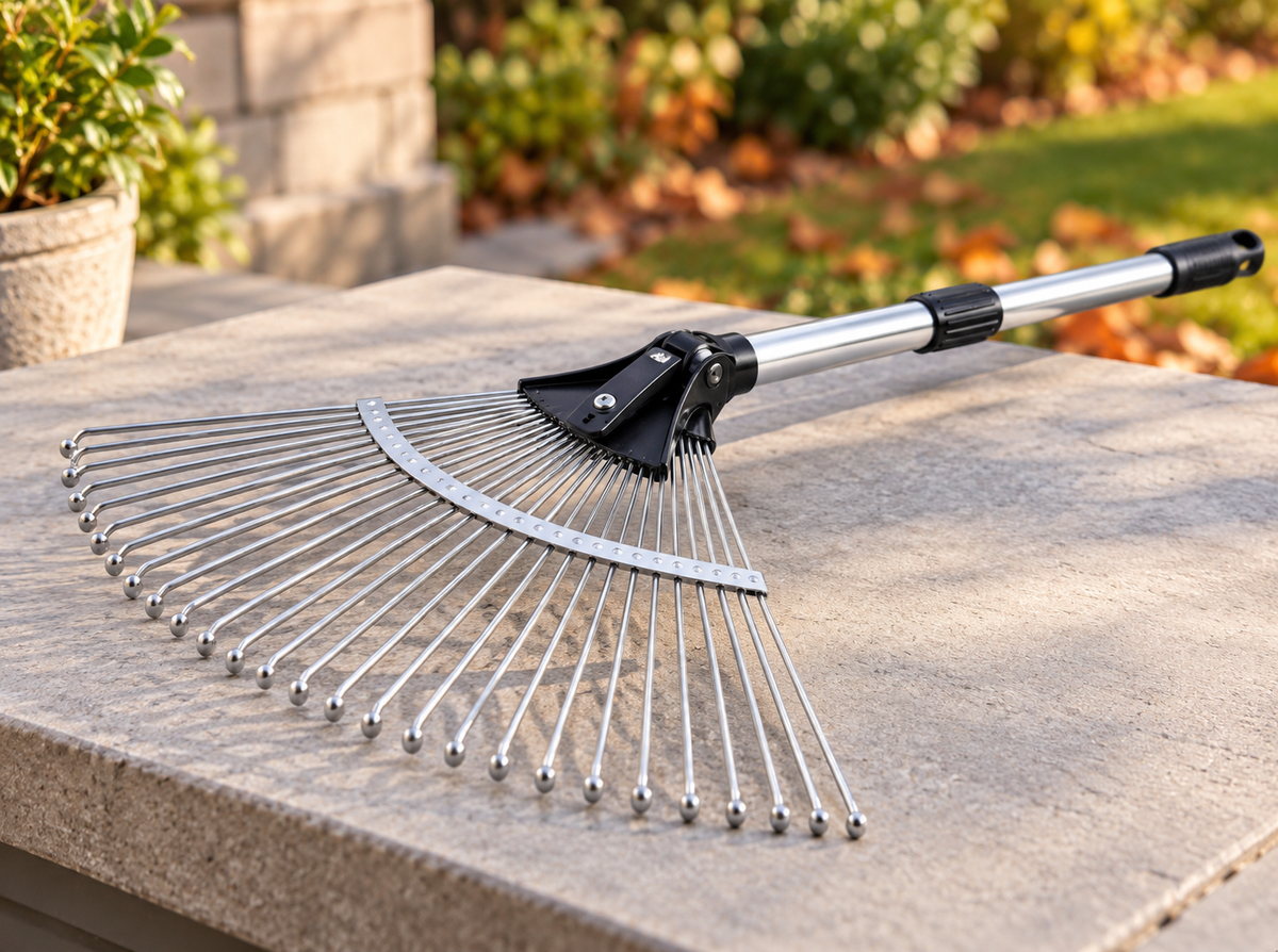 Actual rake tines and handle details