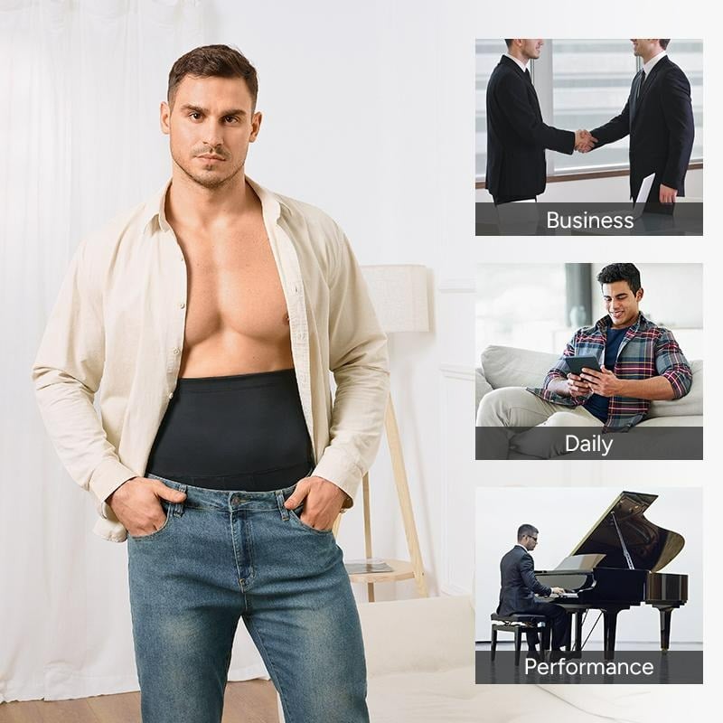 Men's High Waist Shapewear Boxer Briefs