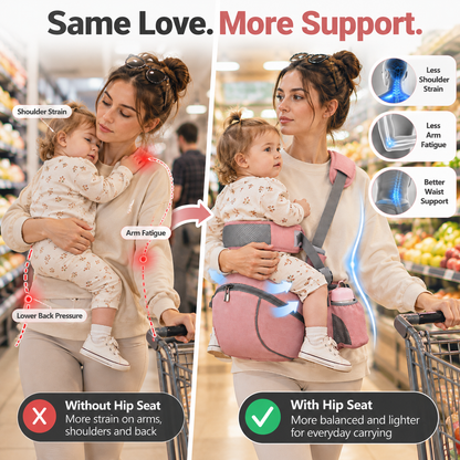 👶 Give Your Arms a Break | Ergonomic Baby Hip Seat Carrier with Storage