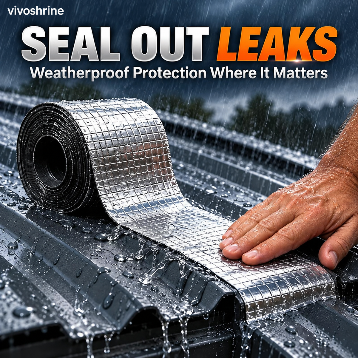 Heavy-Duty Butyl Waterproof Repair Tape – Heat-Resistant Self-Adhesive Seal for Roofs, Pipes & Cracks