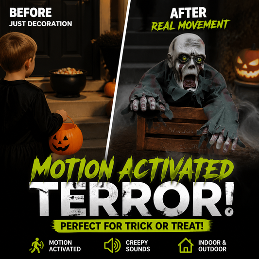 🔥 Limited-Time 50% OFF👻 Animated Crawling Halloween Ghost with Light & Sound🎃