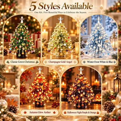 🎄 Create Your Own Holiday Magic – DIY Beaded Christmas Tree Kit with Angel Topper