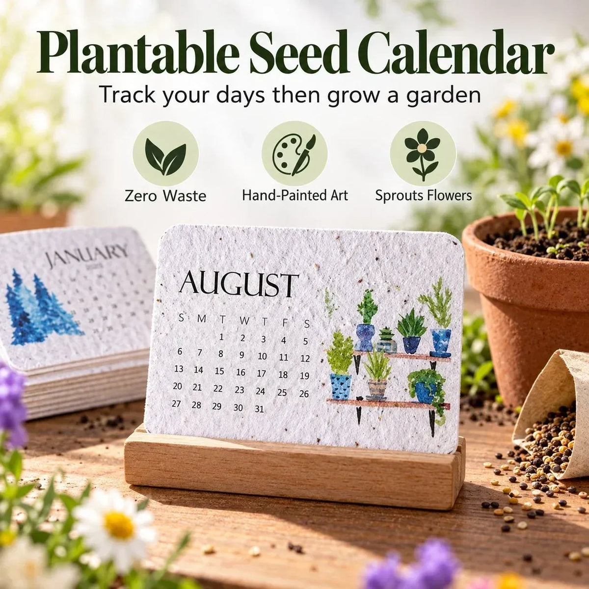 ✨⏳Only $12.99 Last Day Promotion🌱Eco-Friendly Plantable ''Timeless'' Seed Calendar 2027