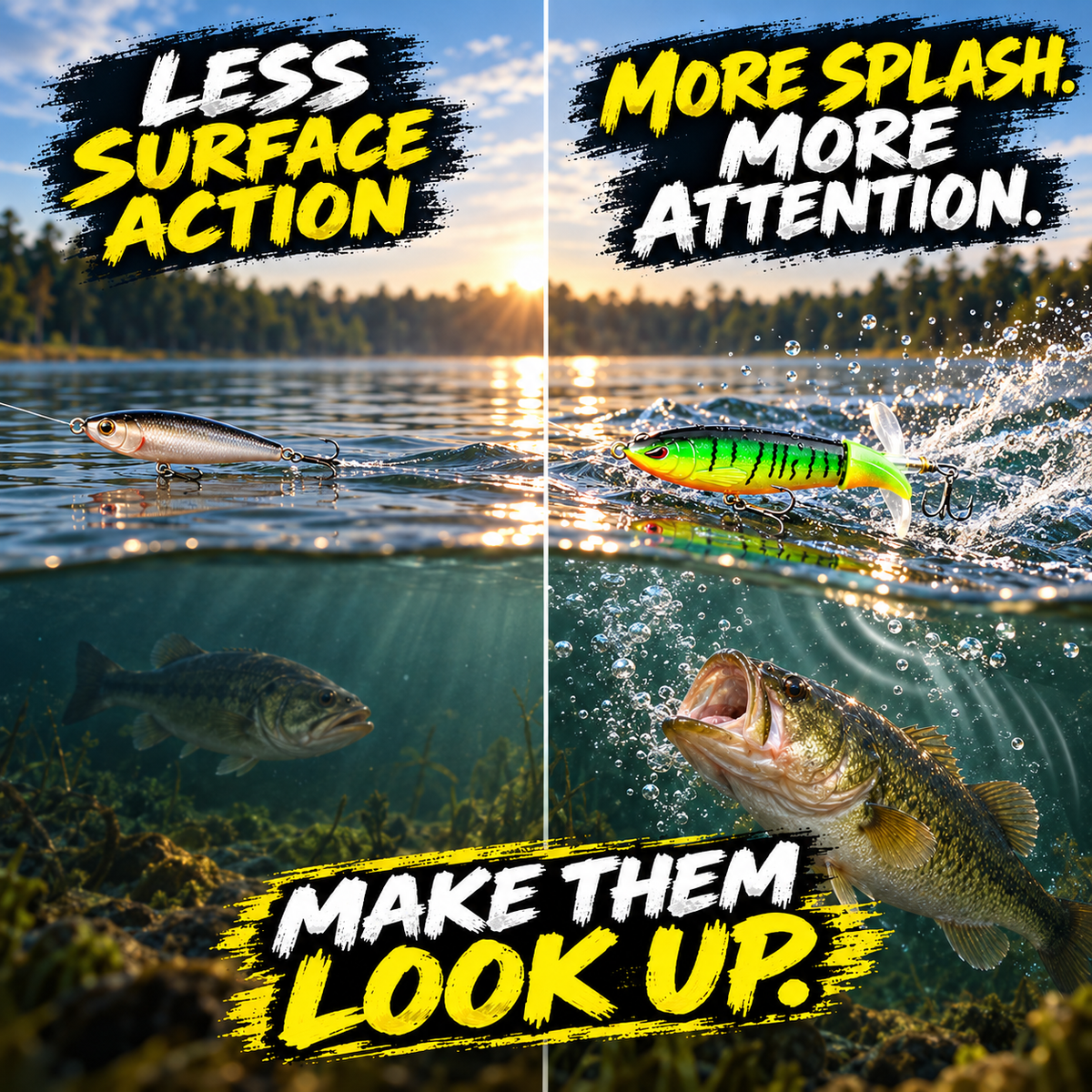 🔥50% OFF 🐟 5-Pack Rotating-Tail Topwater Lures – Long-Cast Action for Bass & Pike