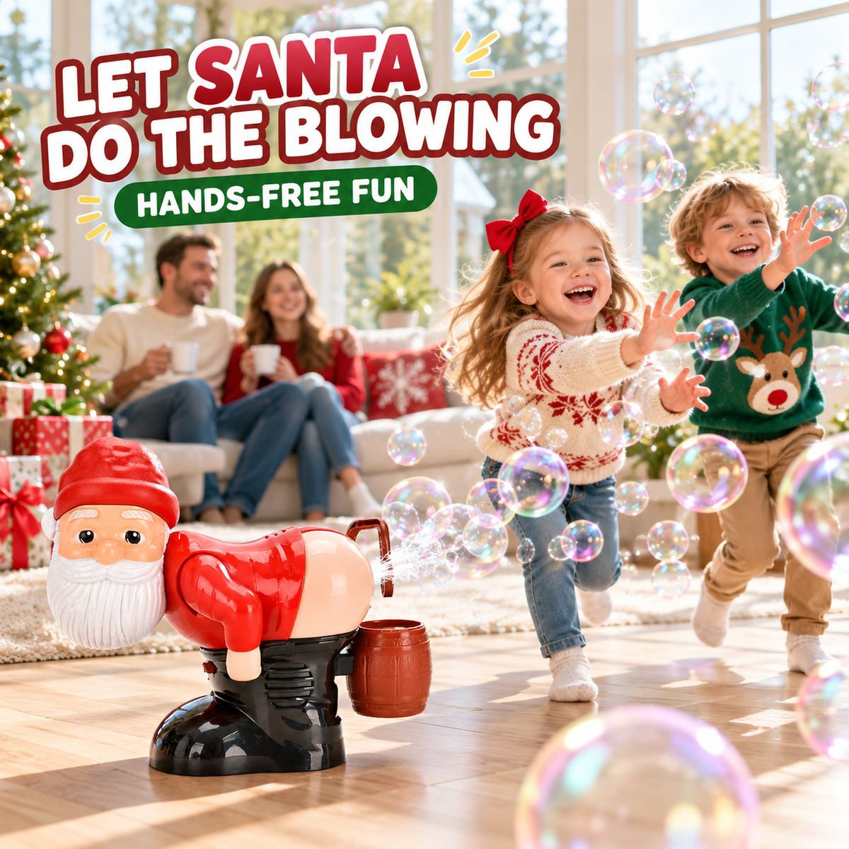 🎄 Christmas Sale: 50% OFF🎅 Farting Santa Bubble Machine💨 Funny Holiday Party Toy & Gift