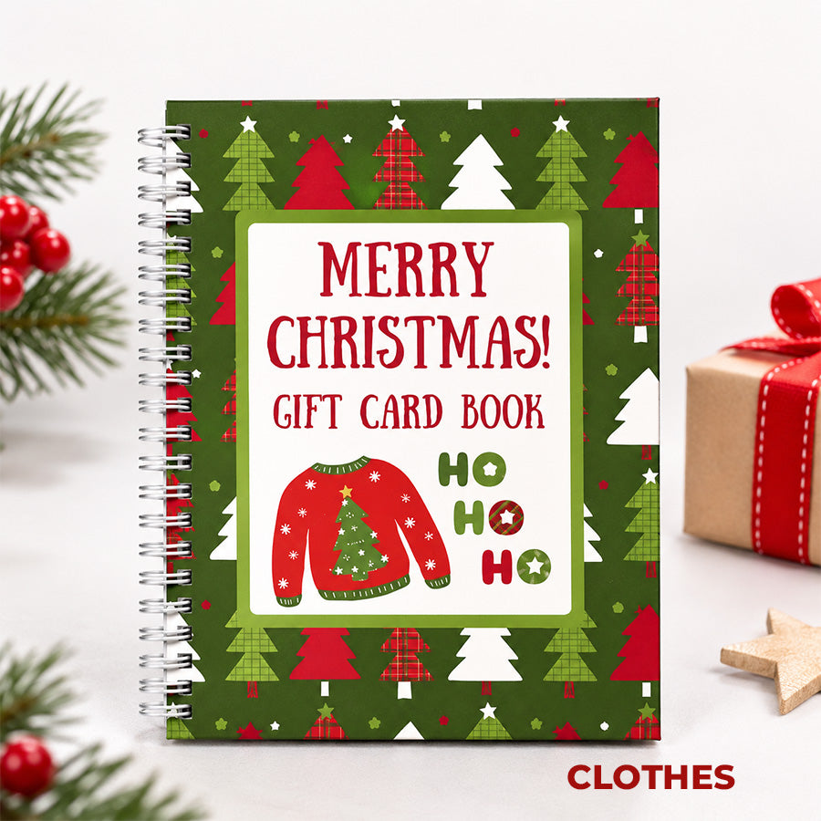 🔥 Last Day 50% OFF 🔥 Christmas Gift Card Book – 12 Gift Card Pages & Personal Message Holder - zenxashop