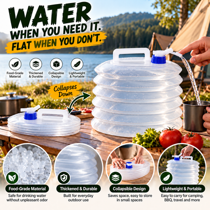 💥Limited Time 50% OFF🏆Foldable Camping Water Container – 5L/10L/15L Portable Water Bucket