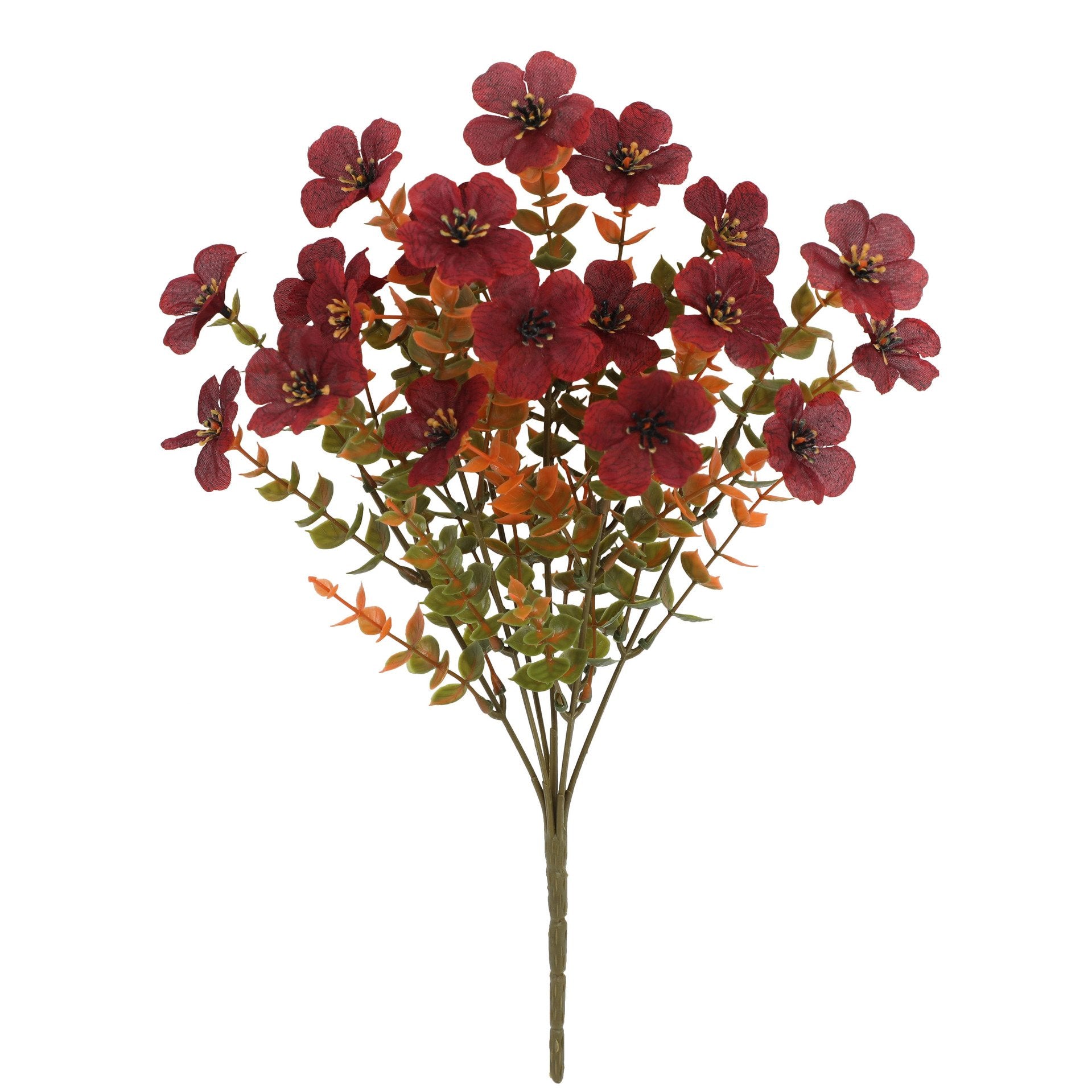 🍂🧡Artificial Autumn Violet Flower Bouquet – Weatherproof Faux Fall Floral Stems for Porch & Home