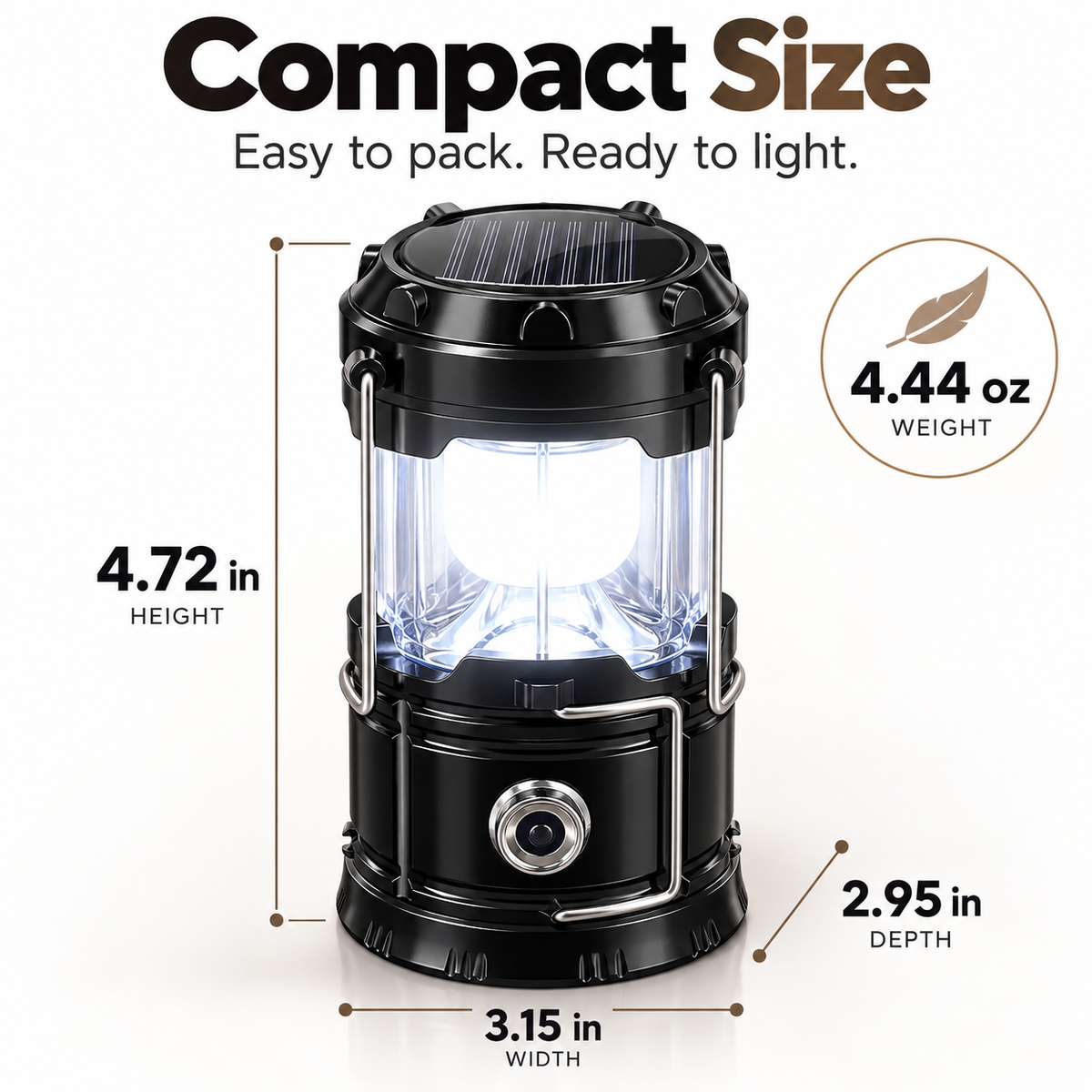🔥 Limited Time 50% OFF🔋 Solar USB LED Camping Lantern✨ Rechargeable & Waterproof