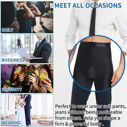 Men's High Waist Shapewear Boxer Briefs