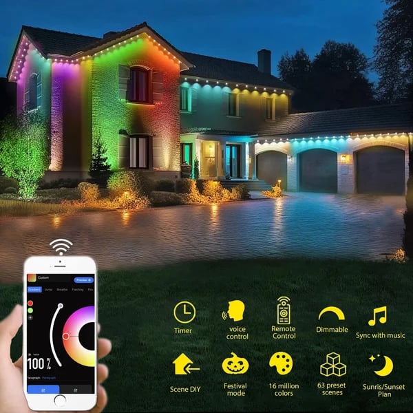 Smart Rainbow LED Permanent Outdoor Light – Smartlight | Early Christmas Sale 49% Off