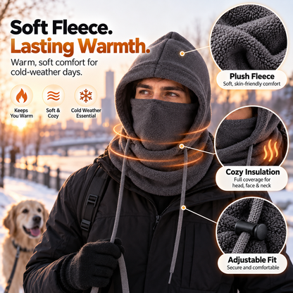 🔥2026 HOT SALE | 50K+ SOLD | 50% OFF🔥3-in-1 Winter Balaclava – Windproof Fleece, Head/Neck/Face/Ear Cover, Adjustable for Ski/Cycle🧣❄️