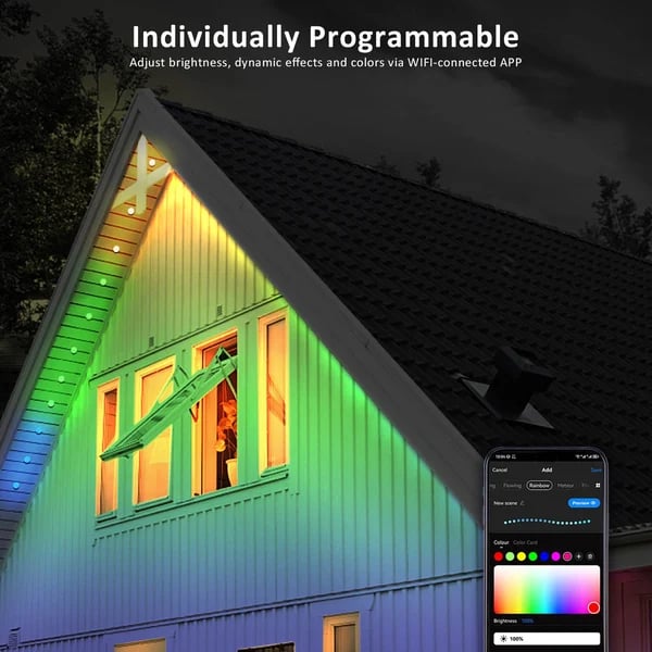 Smart Rainbow LED Permanent Outdoor Light – Smartlight | Early Christmas Sale 49% Off