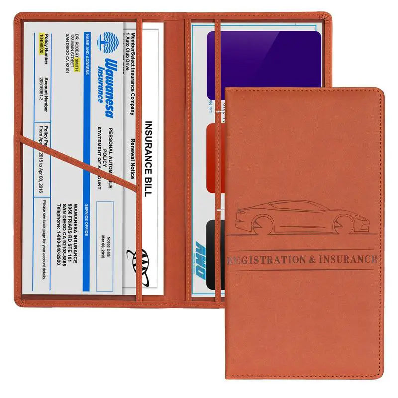 🗃️Car Registration & Insurance Card Holder, Magnetic Closure Vehicle Organizer, Car Essential Document Wallet