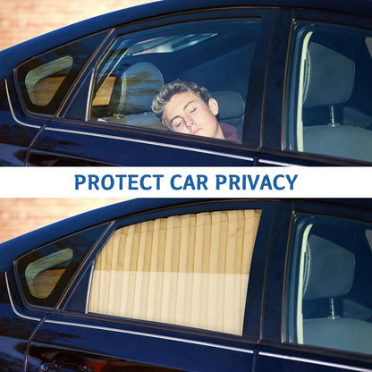 🚗4 Pcs Magnetic Car Side Window Sun Shades, Privacy & UV Protection Car Window Curtain