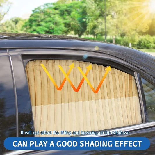 🚗4 Pcs Magnetic Car Side Window Sun Shades, Privacy & UV Protection Car Window Curtain