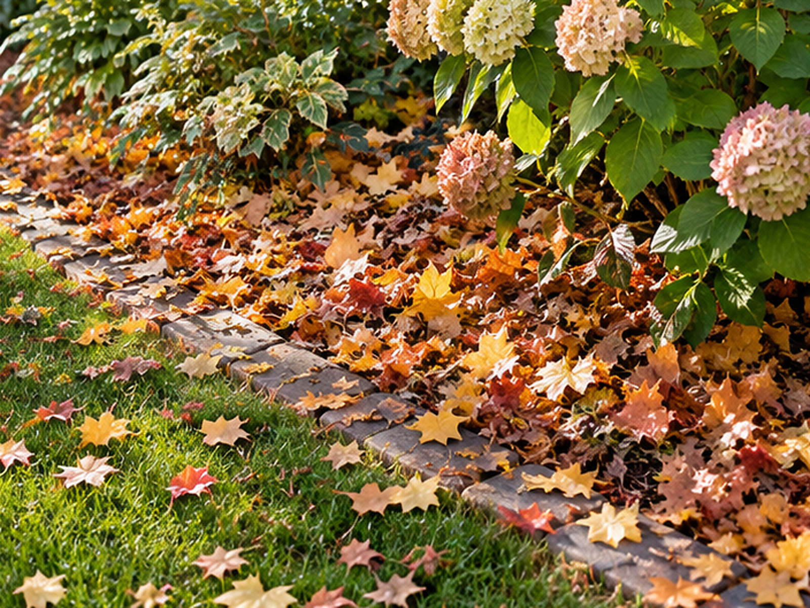 Leaves before cleaning
