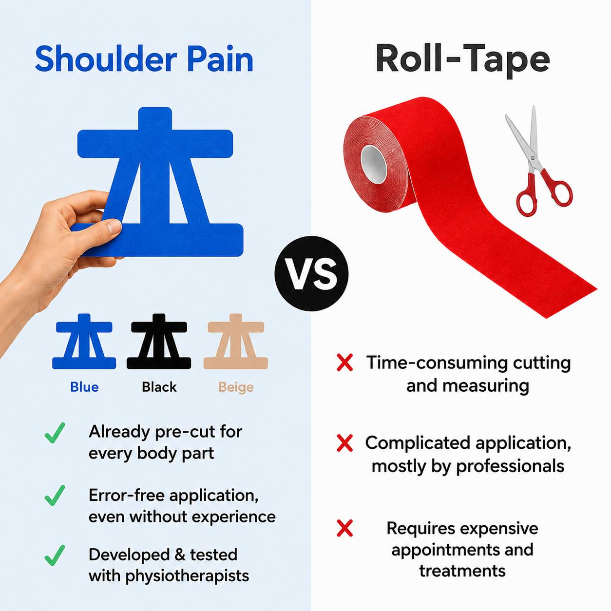 🔥Limited Time-50% OFF🔥Kinesiology Reduce Shoulder Pain & Knee Tape