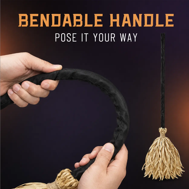 🧙 Bring Your Garden to Life This Halloween – Animated Witch Broom with Lights & Spooky Sounds.