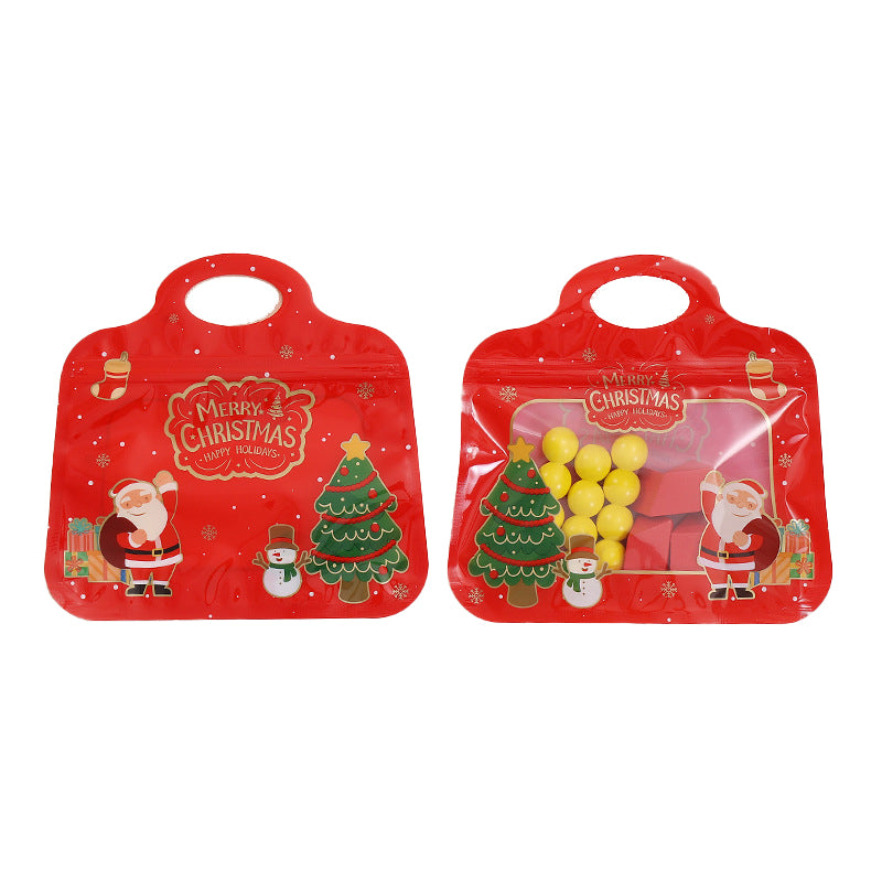 🎁Easy Fill, Easy Seal🎄 Festive Self-Seal Treat Bags – Santa & Snowman Print | Resealable, Food-Safe & Perfect for Cookies, Chocolates & Little Gifts⛄