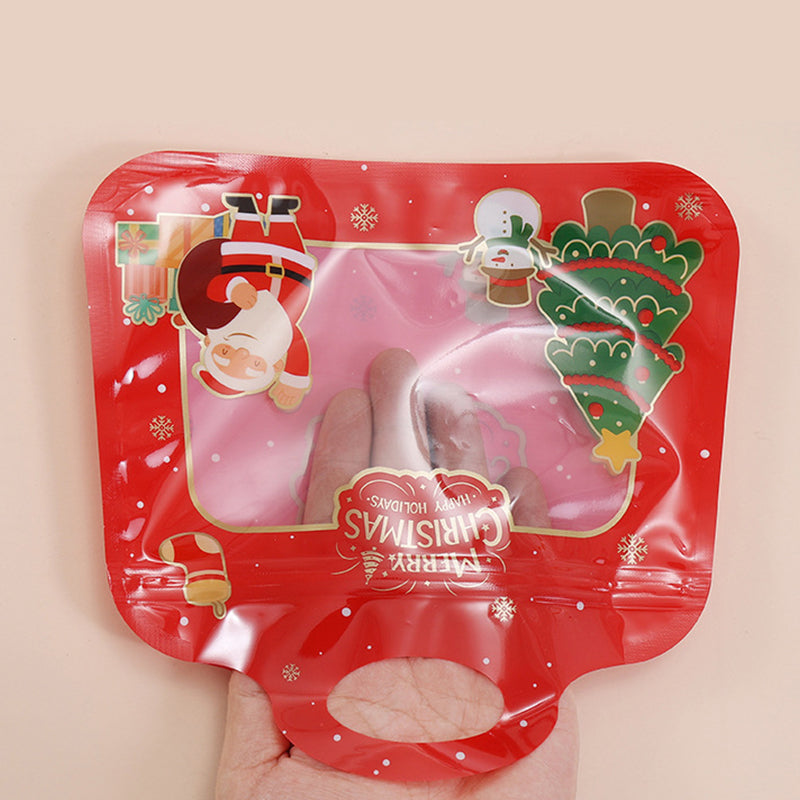 🎁Easy Fill, Easy Seal🎄 Festive Self-Seal Treat Bags – Santa & Snowman Print | Resealable, Food-Safe & Perfect for Cookies, Chocolates & Little Gifts⛄